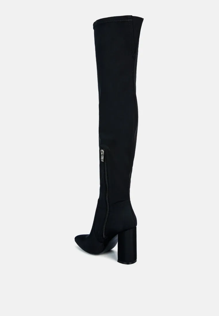 Schiffer High Block Heeled Long Boot