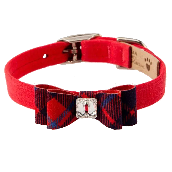 Scotty Chestnut Plaid Big Bow Collar