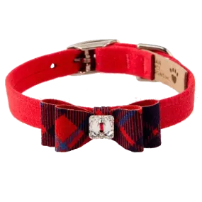 Scotty Chestnut Plaid Big Bow Collar