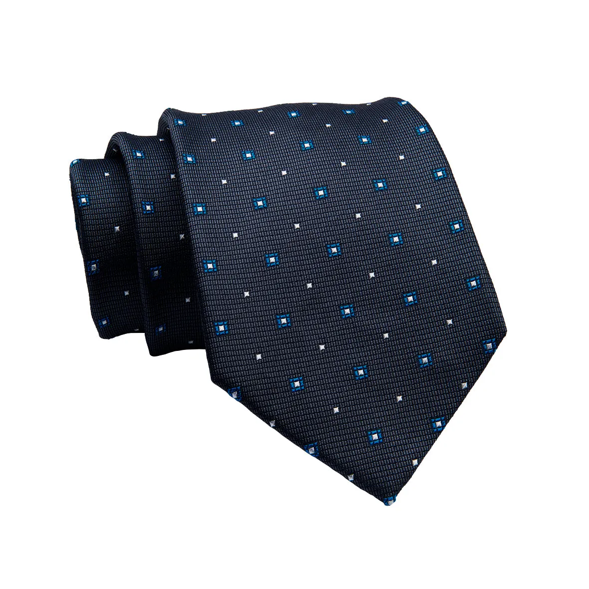 Shelton Abstract Silk Tie, Grey / Blue / Silver