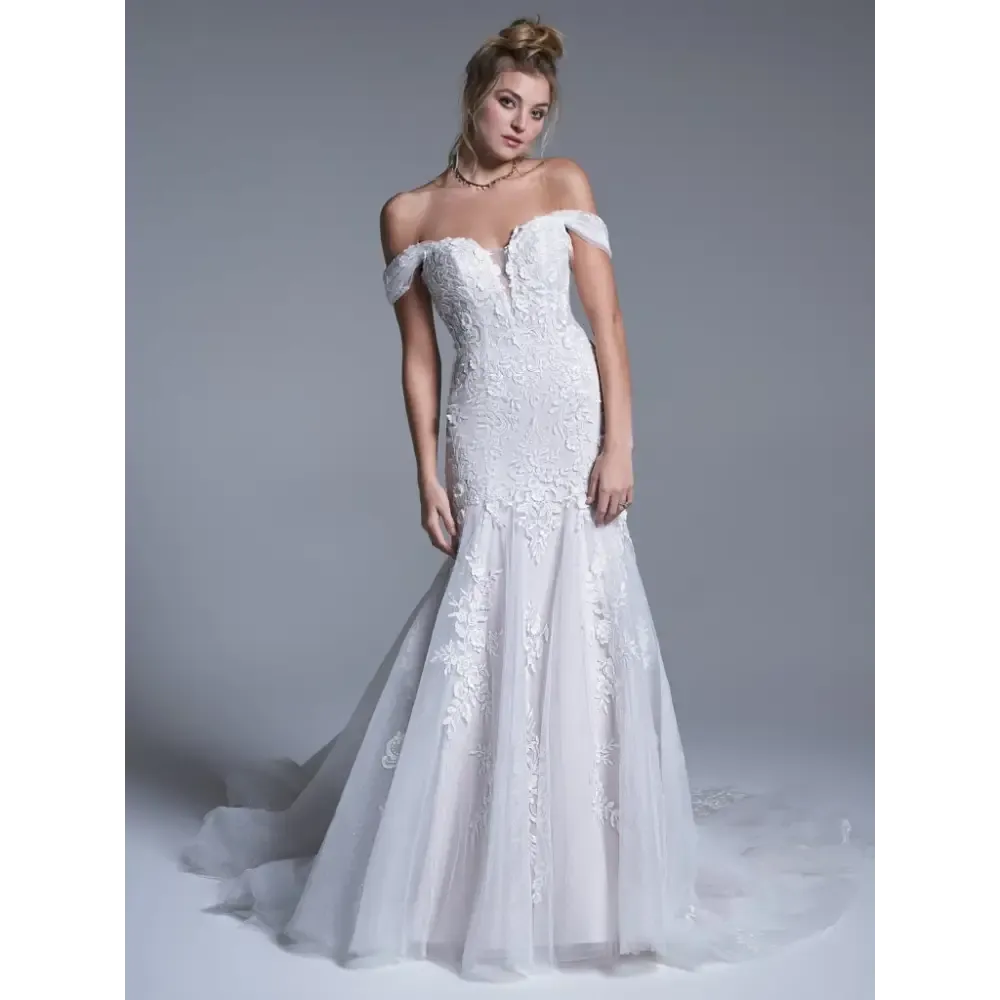 Sottero and Midgley Montecito Detachable Cap Sleeves