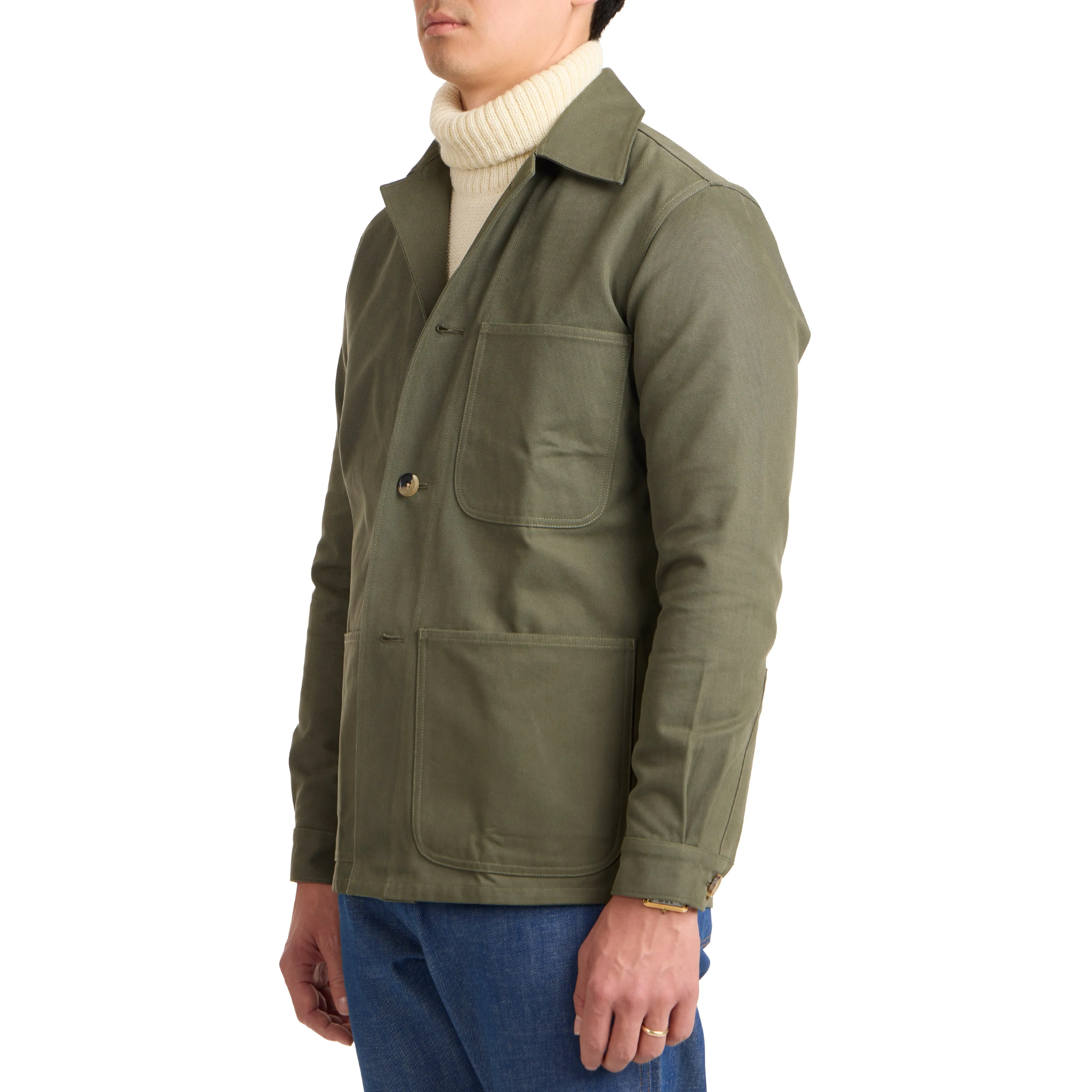 Stonewashed Cotton Canvas Task Jacket