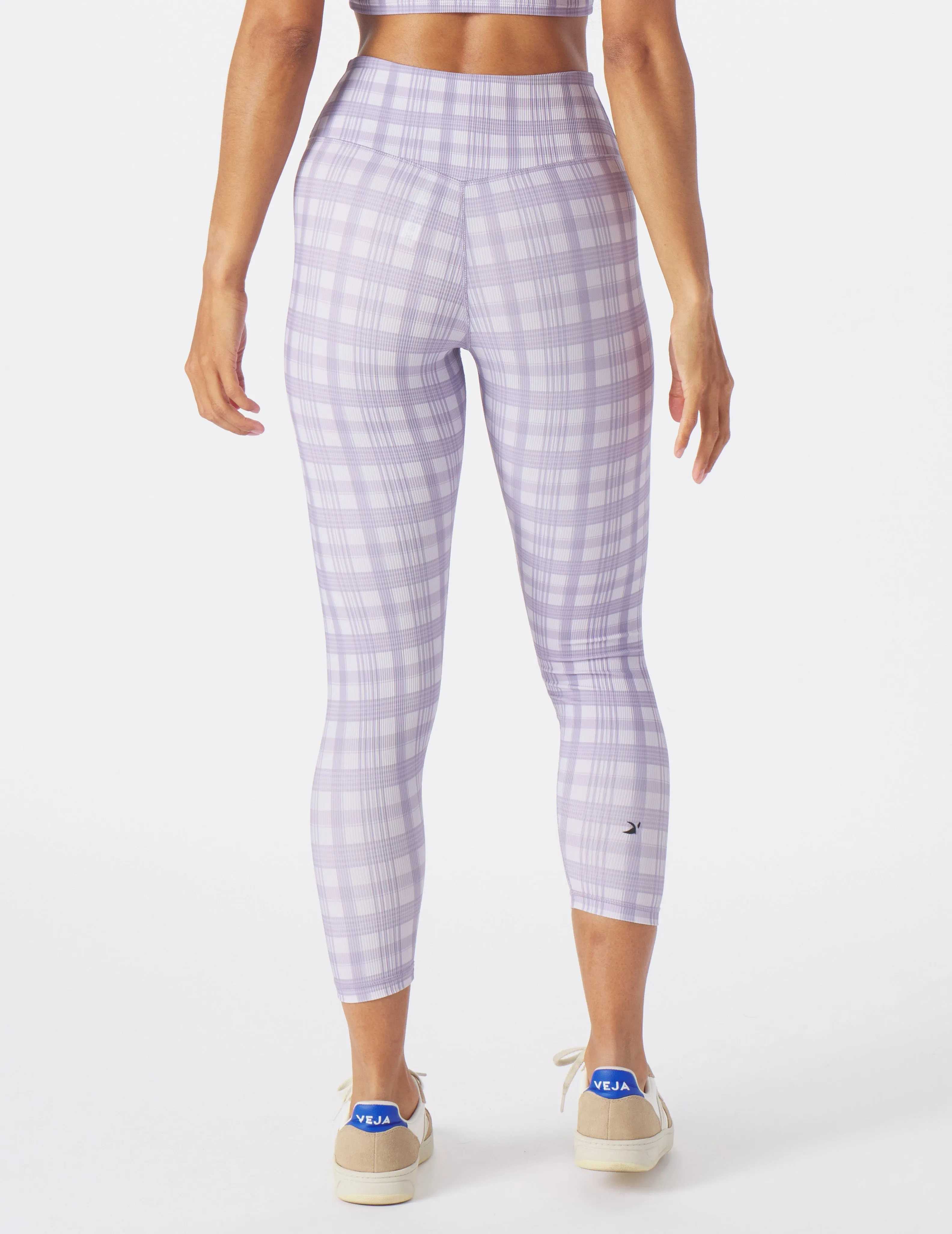 Sultry 7/8 Legging: Amethyst Madras Plaid