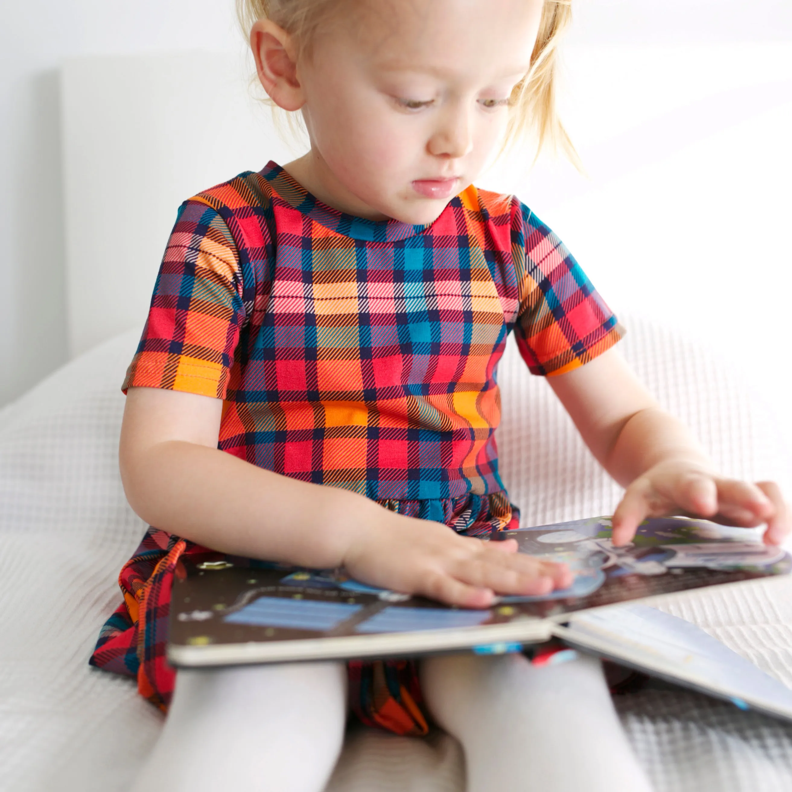 Sunset Tartan Dress 1-9 Years