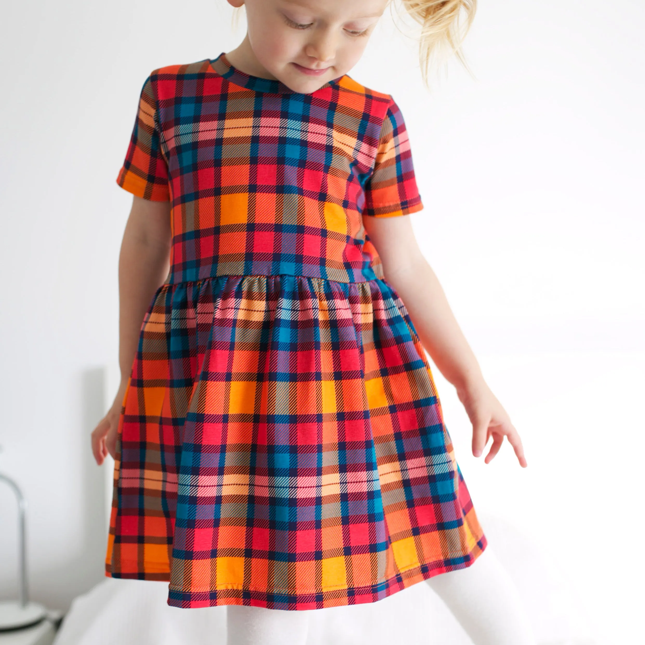 Sunset Tartan Dress 1-9 Years