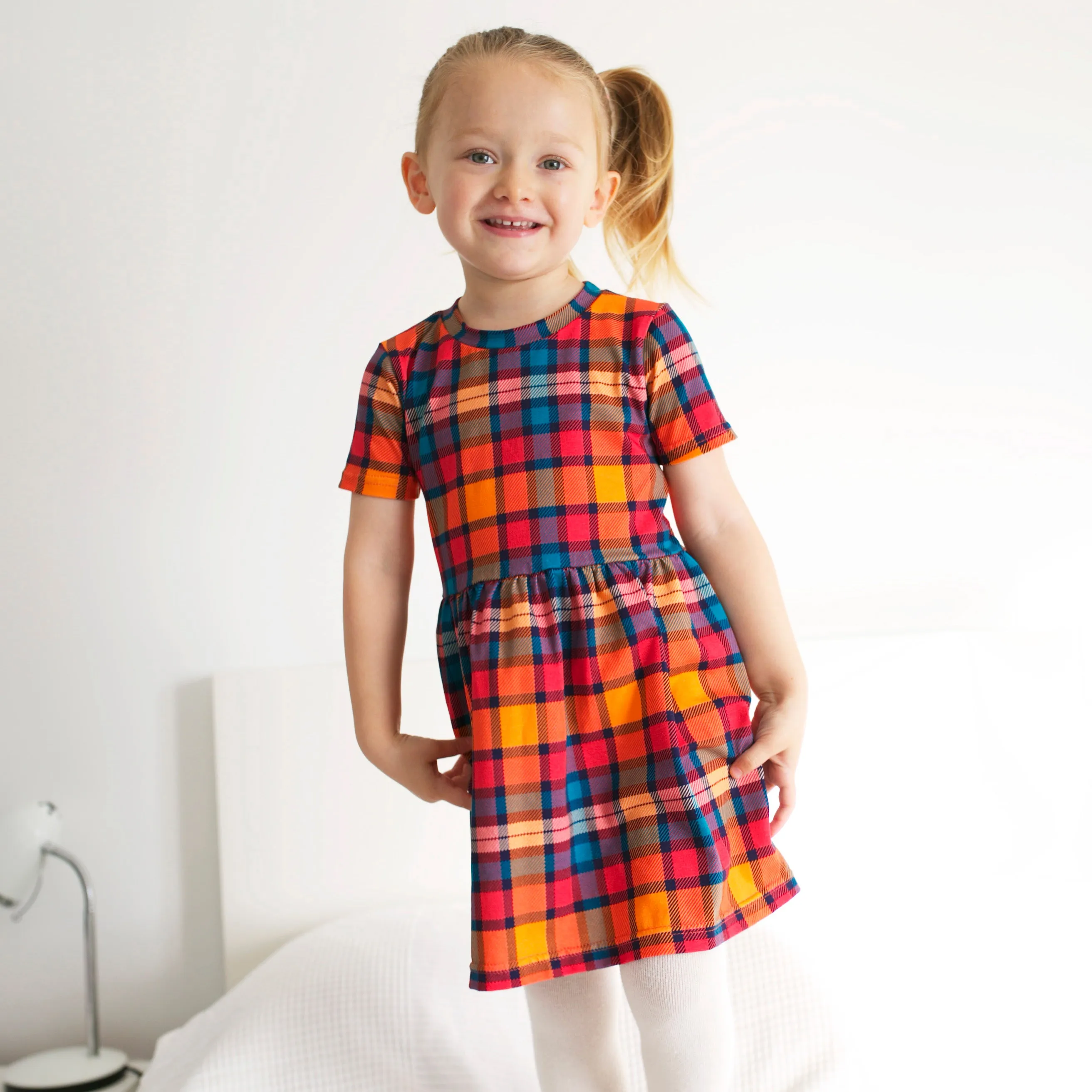 Sunset Tartan Dress 1-9 Years