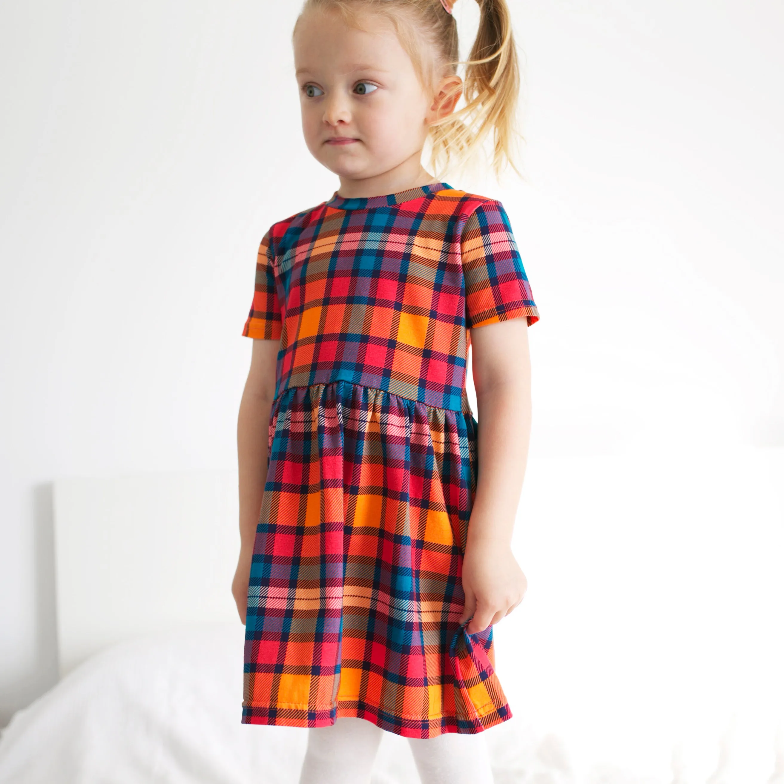 Sunset Tartan Dress 1-9 Years