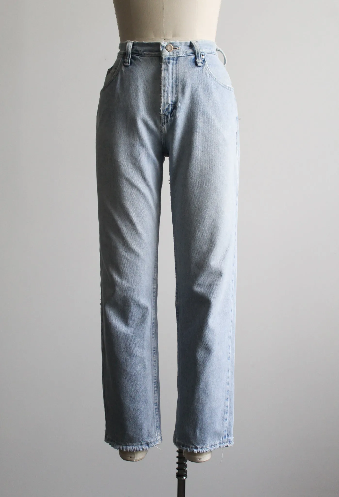 super distressed relaxed jeans (s/m)