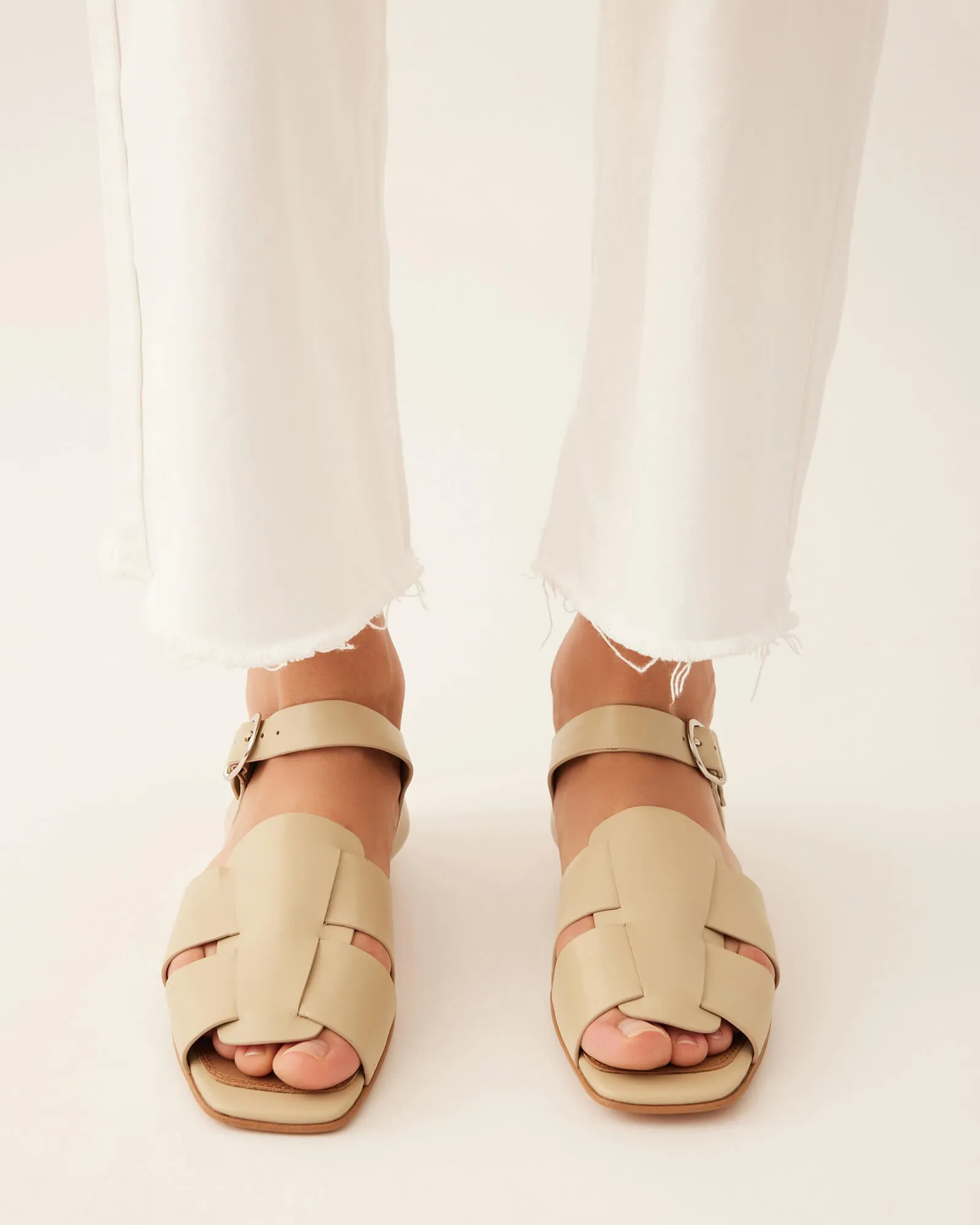 TABOR FLAT SANDALS NATURAL LEATHER