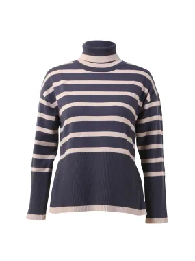 TACHA knitted blouse with stripes - Classic Navy Mix