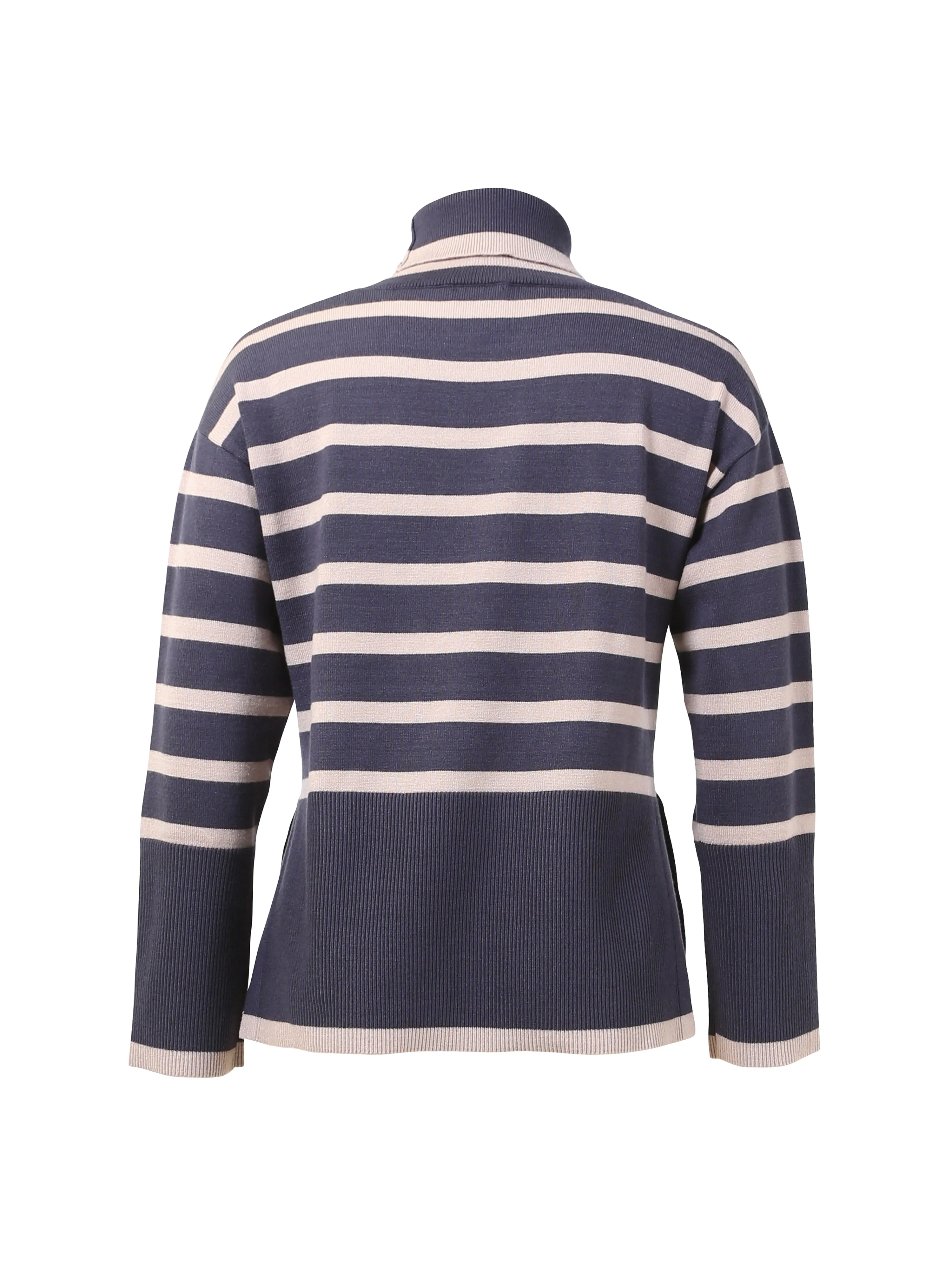 TACHA knitted blouse with stripes - Classic Navy Mix