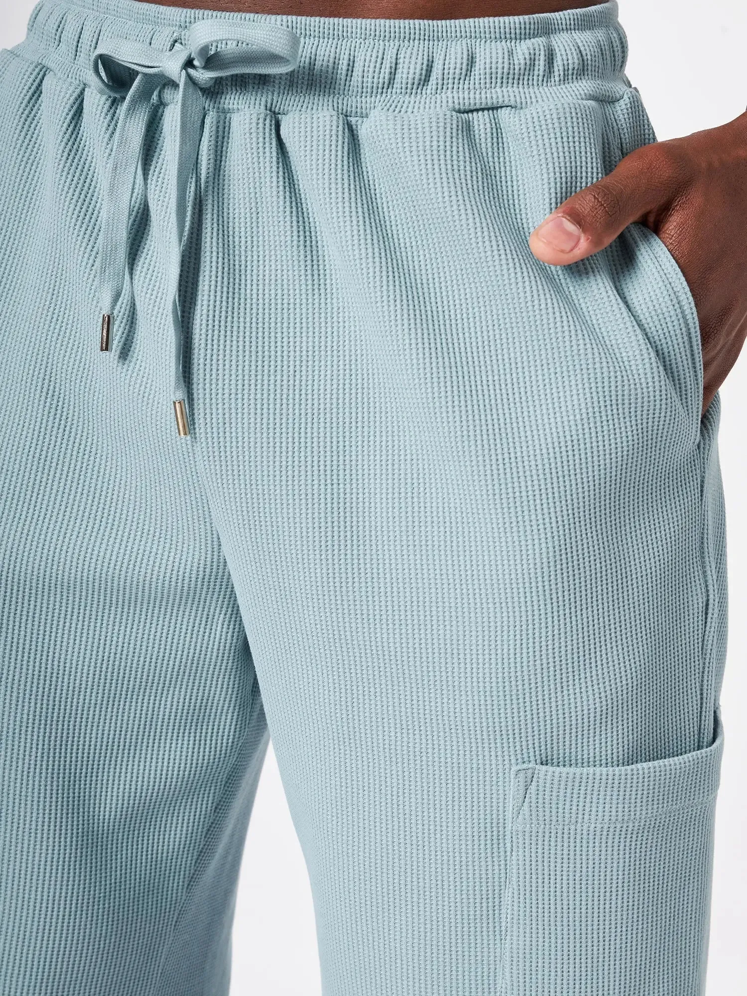 Tahiti Teal Waffle Shorts