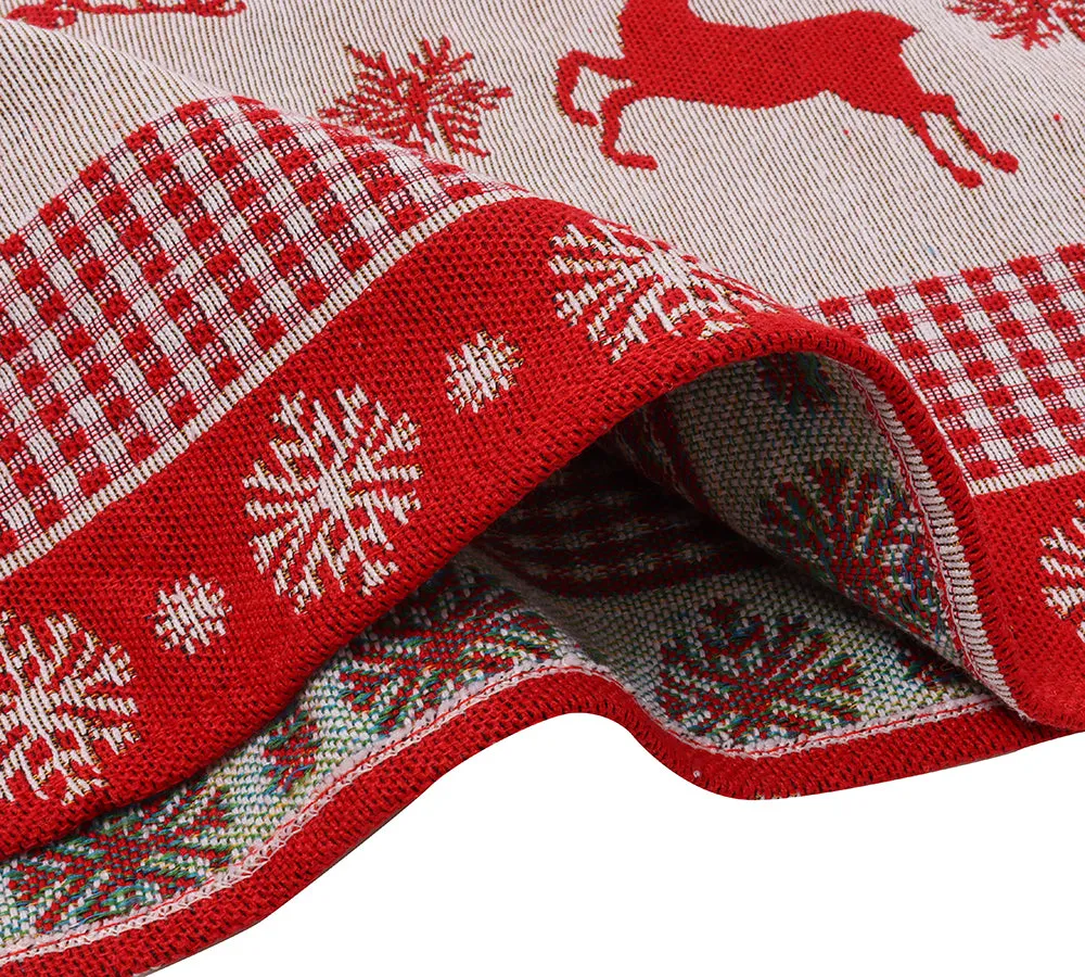 TARRAMARRA® Two Christmas Snow Flakes and Reindeer Table Runners