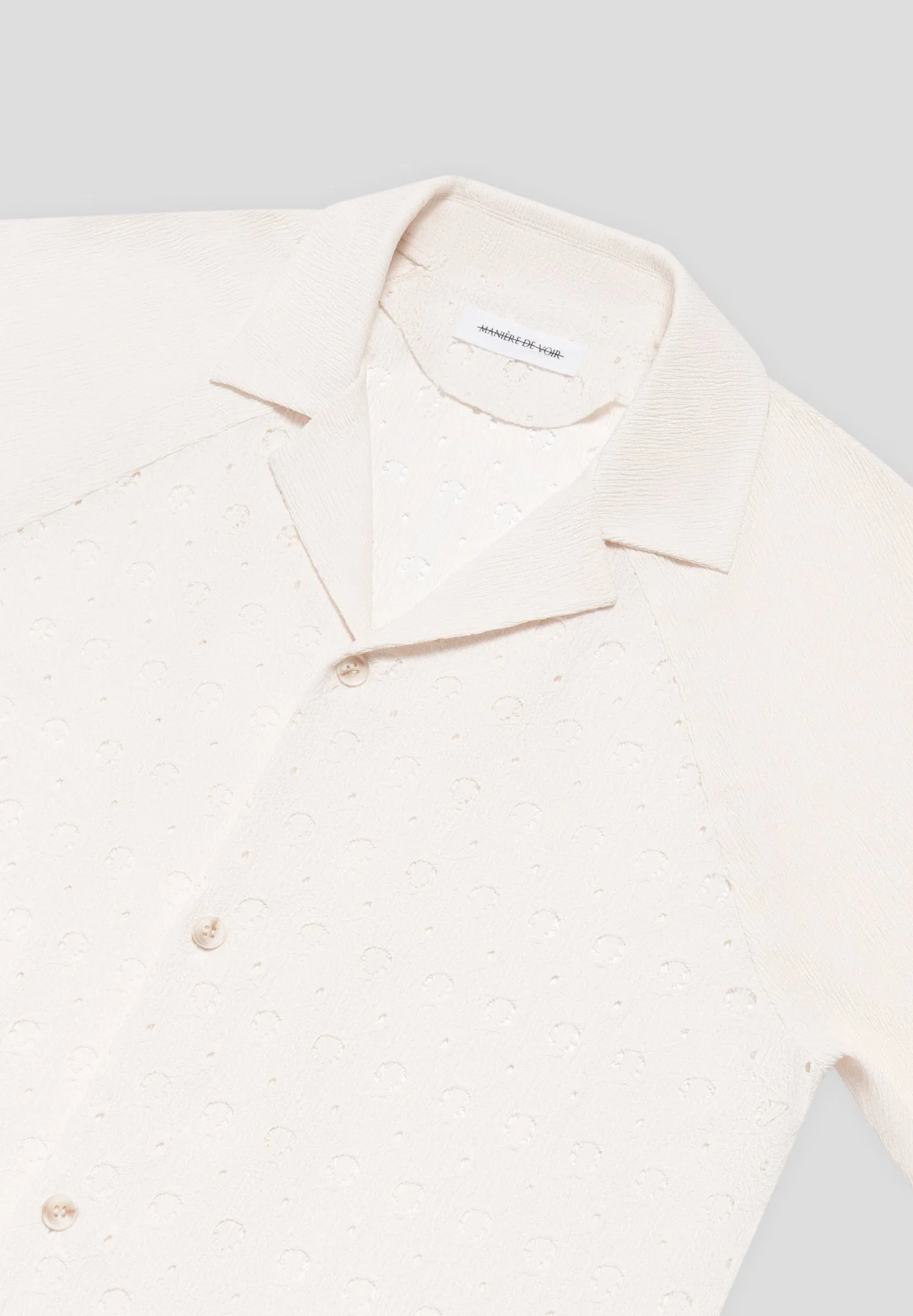 Textured Raglan Shirt - Cream