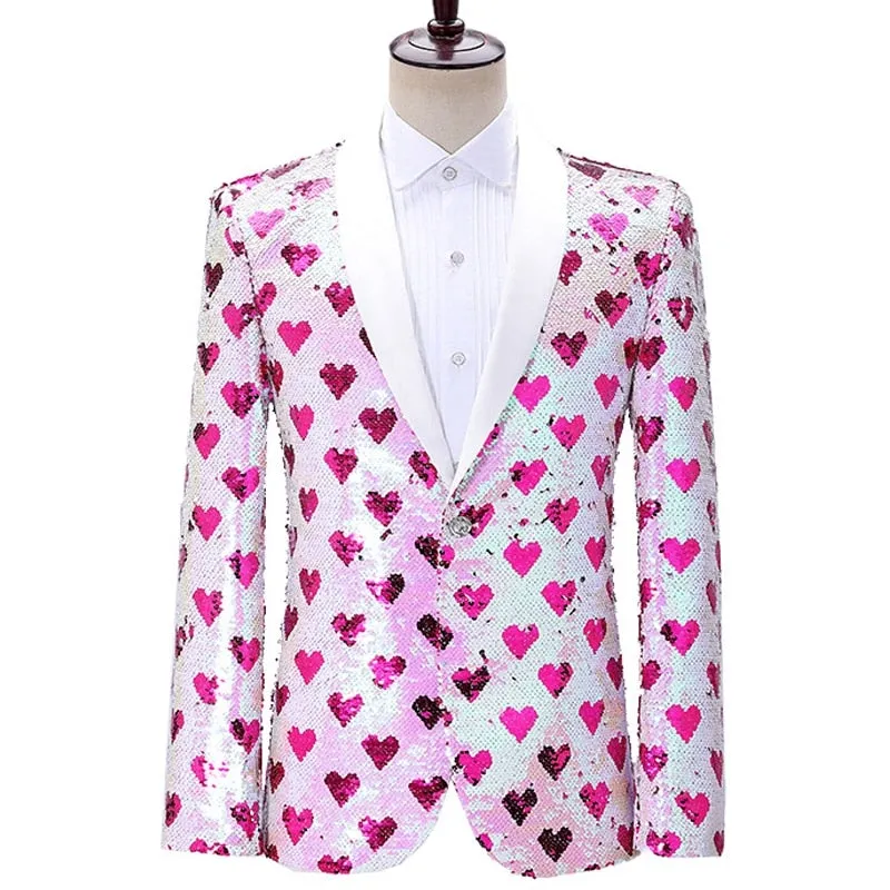 The Casanova Sequin Slim Fit Blazer Suit Jacket