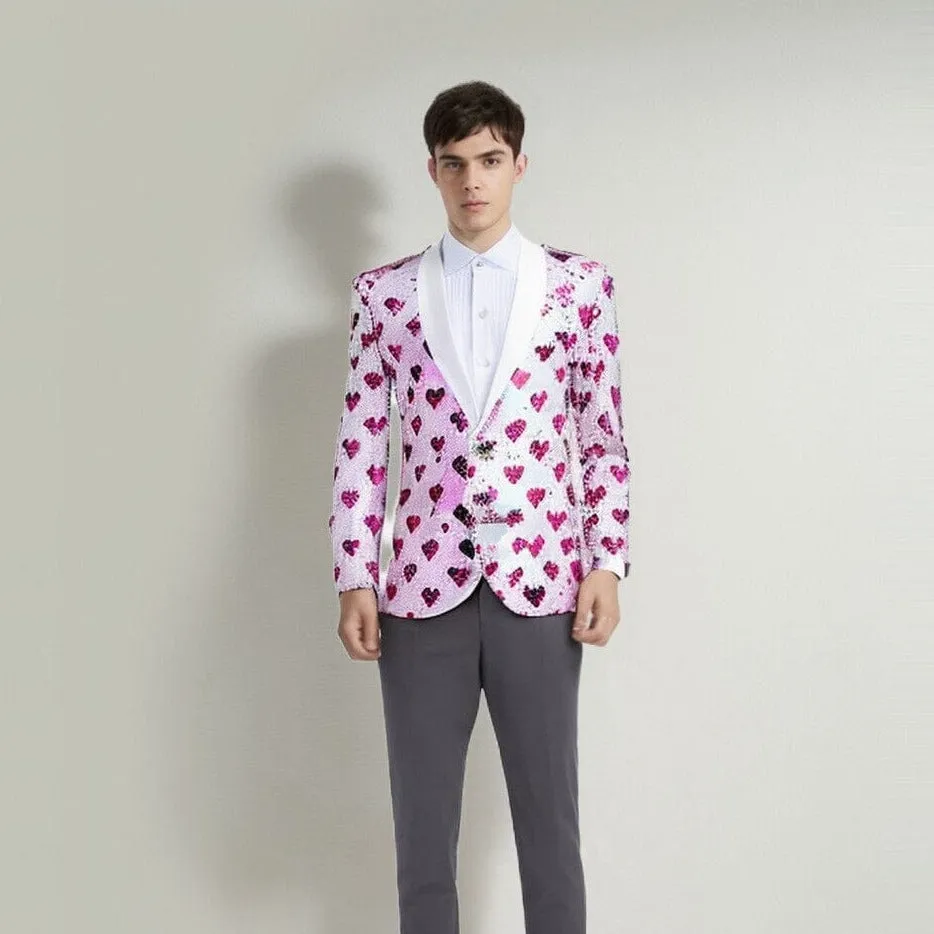 The Casanova Sequin Slim Fit Blazer Suit Jacket