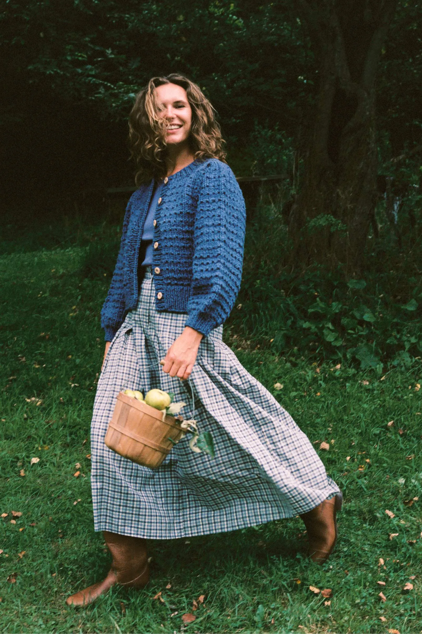 The Rhoda Skirt | Slate Gingham