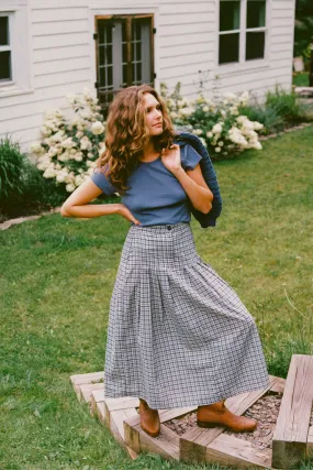 The Rhoda Skirt | Slate Gingham