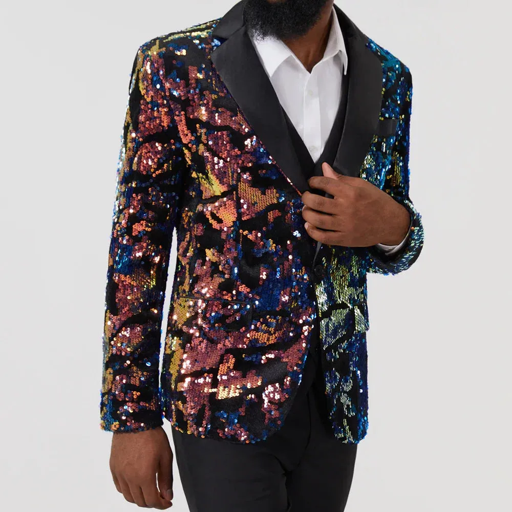 The Taurin Sequin Slim Fit Blazer Suit Jacket