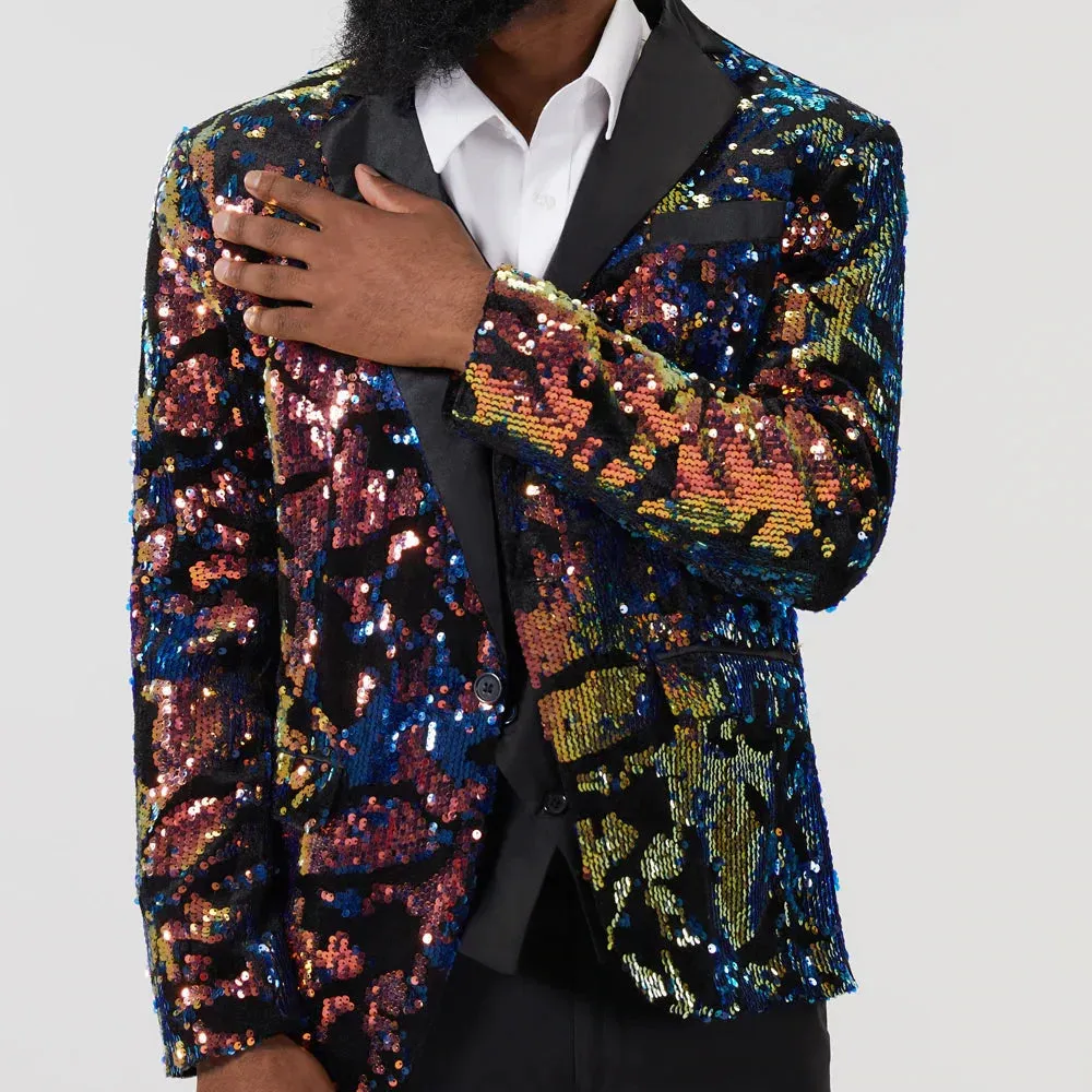 The Taurin Sequin Slim Fit Blazer Suit Jacket