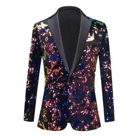 The Taurin Sequin Slim Fit Blazer Suit Jacket