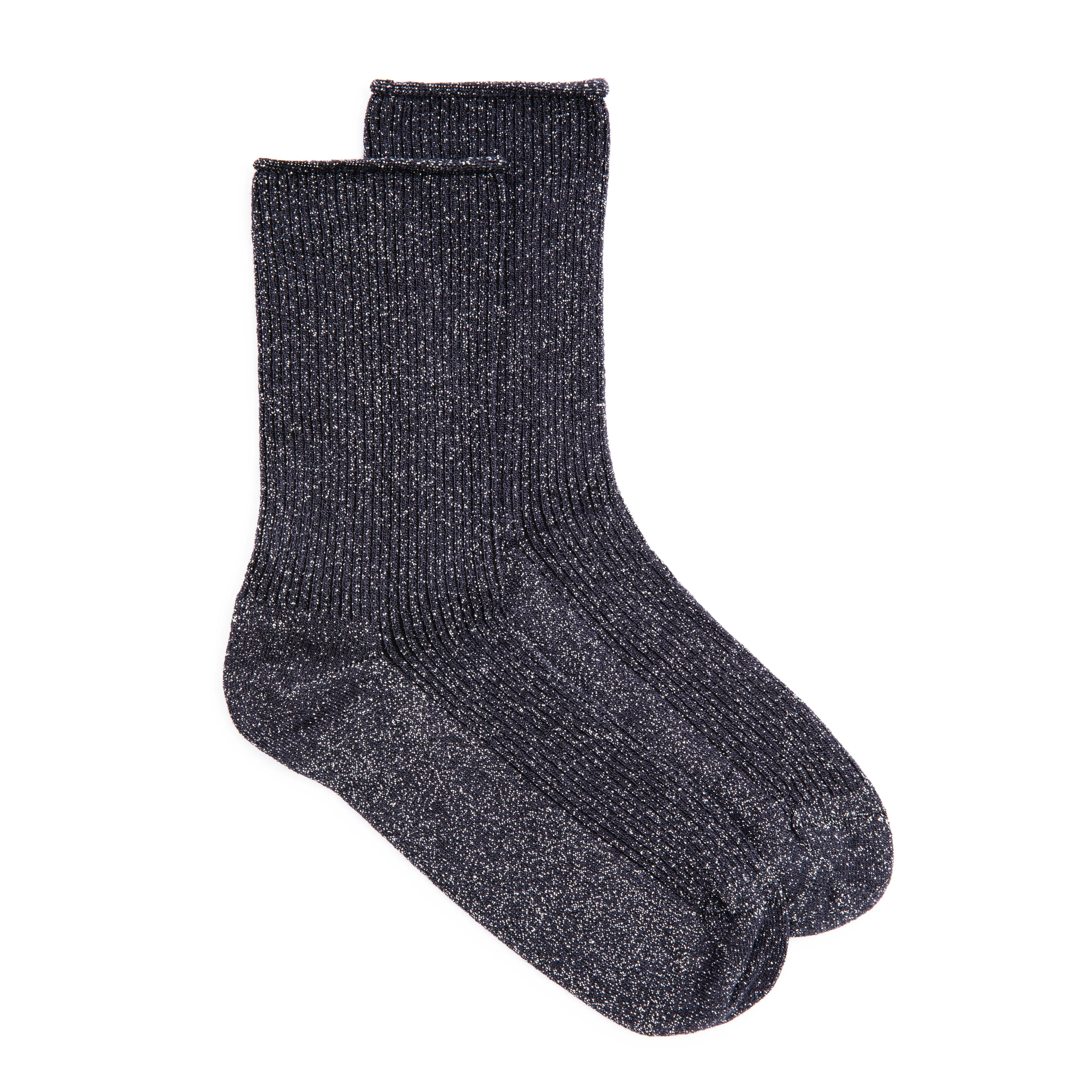 Tindra Glitter Socks: Grey