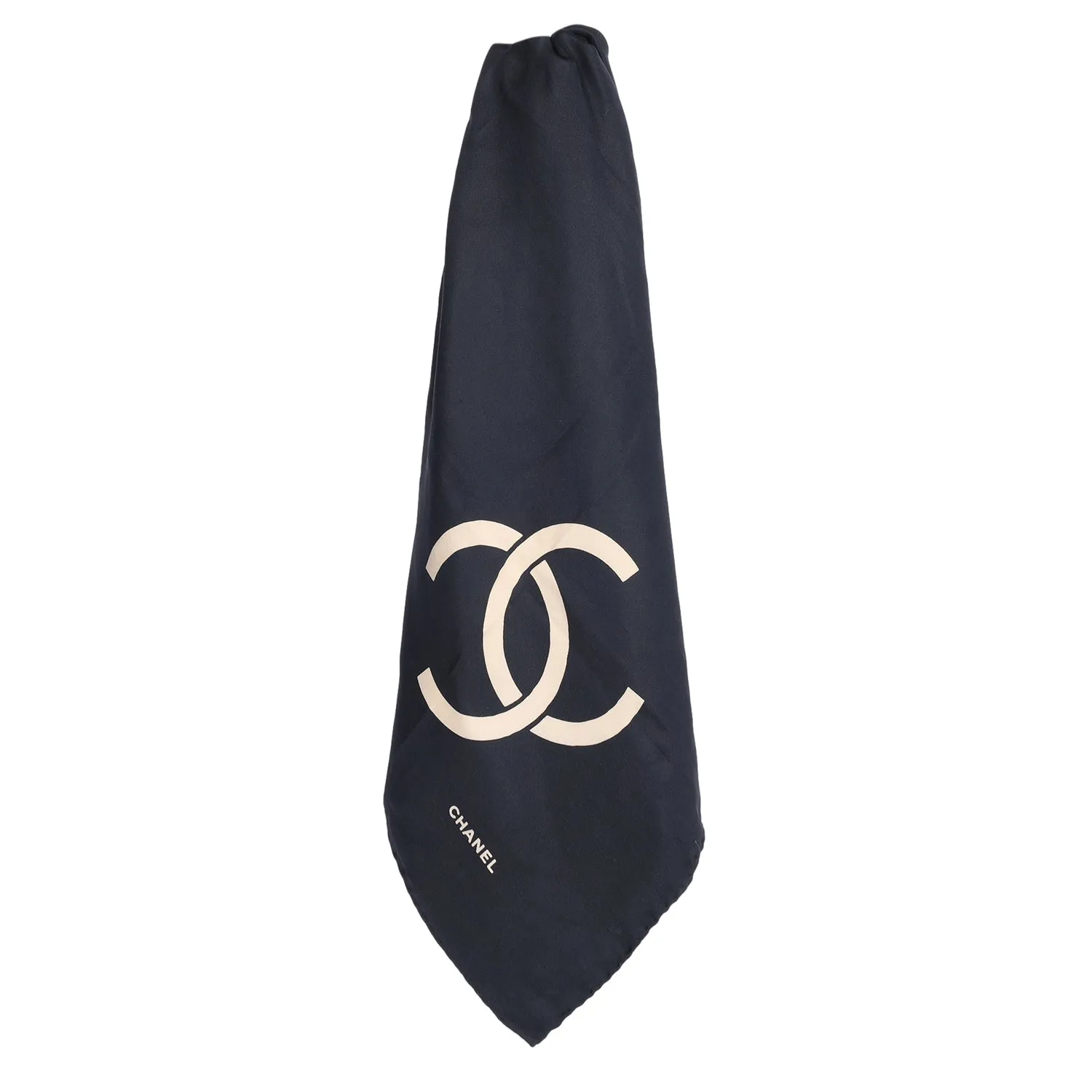 Vintage Chanel CC Logo Silk Scarf (Authentic Pre-Owned)