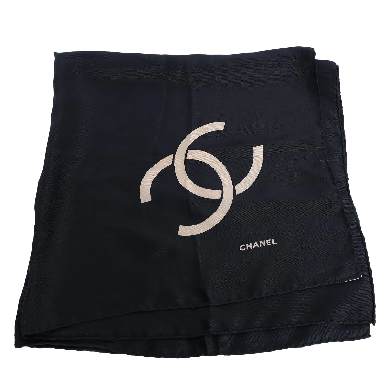 Vintage Chanel CC Logo Silk Scarf (Authentic Pre-Owned)