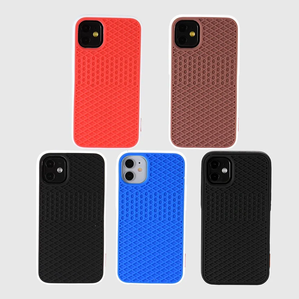 Waffle Silicone Grip Sports Phone Case For iPhone