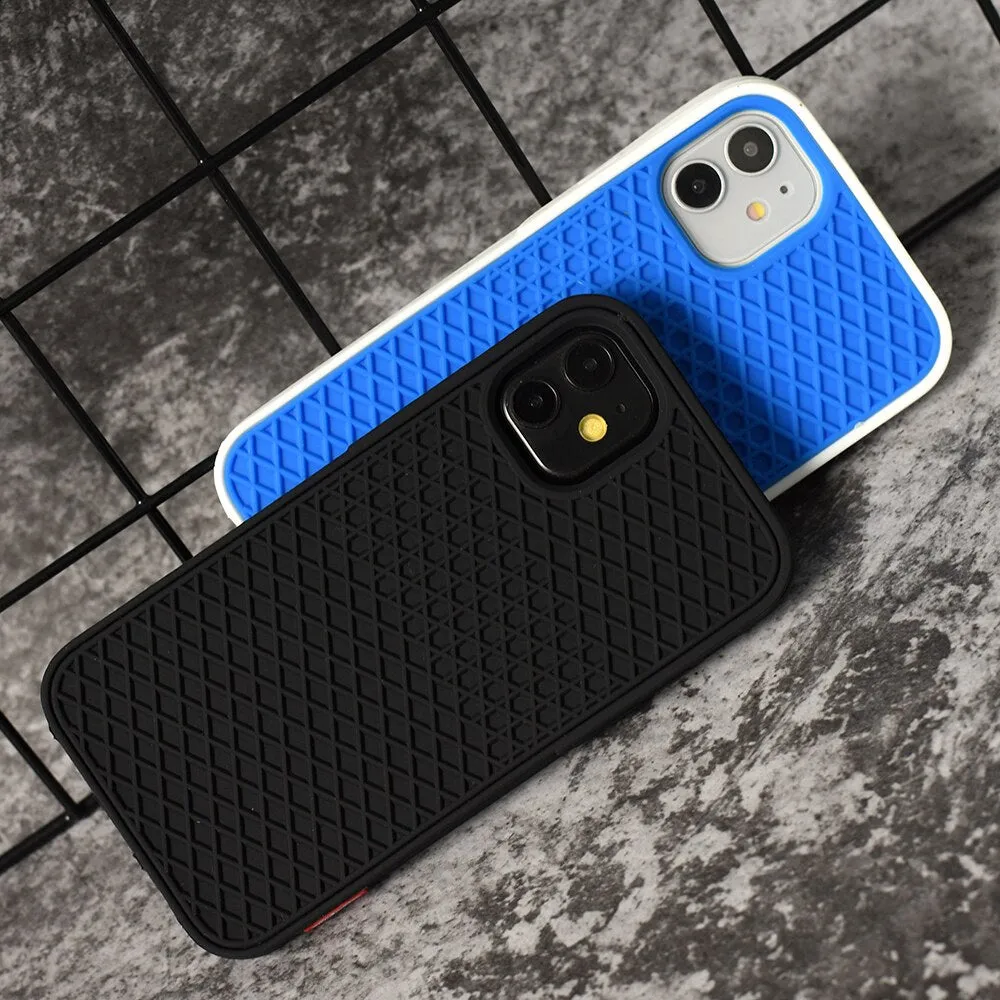 Waffle Silicone Grip Sports Phone Case For iPhone