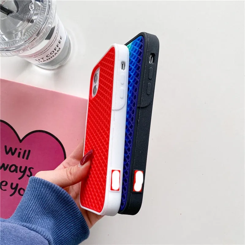 Waffle Silicone Grip Sports Phone Case For iPhone