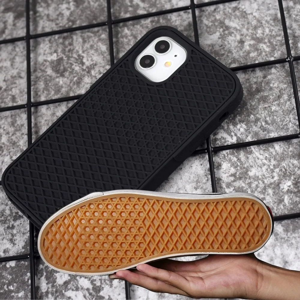 Waffle Silicone Grip Sports Phone Case For iPhone