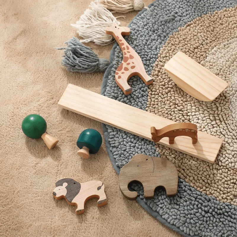 Wooden Montessori Animal Blocks